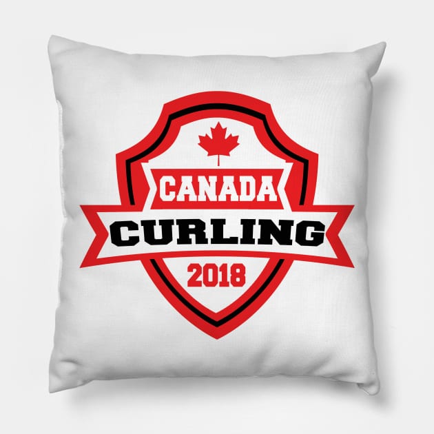 Team Canada Curling 2018! Pillow by OffesniveLine