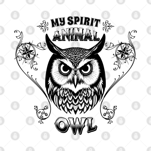 My spirit animal Owl - Perspective and Spirituality Design by SergioArt