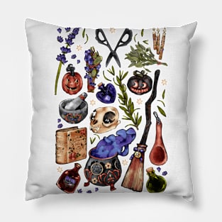 Kitchen Witch for Halloween Pillow