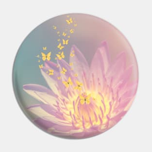 Lotus Flower Butterflies Cute Pin