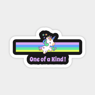 One of a Kind Cute Unicorn Magnet