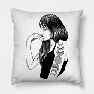 Moon Phases Thinking Pillow