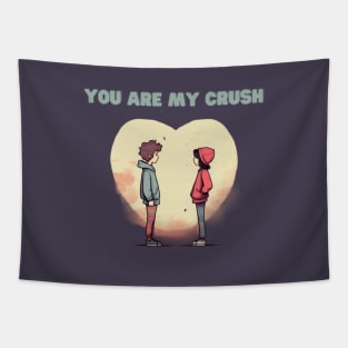 You Are My Crush, valentines day, minimalistic Tapestry