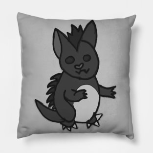 B&W Cutie Chupacabra Pillow