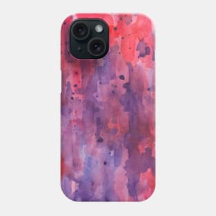 Abstract watercolor red and violet pattern Phone Case