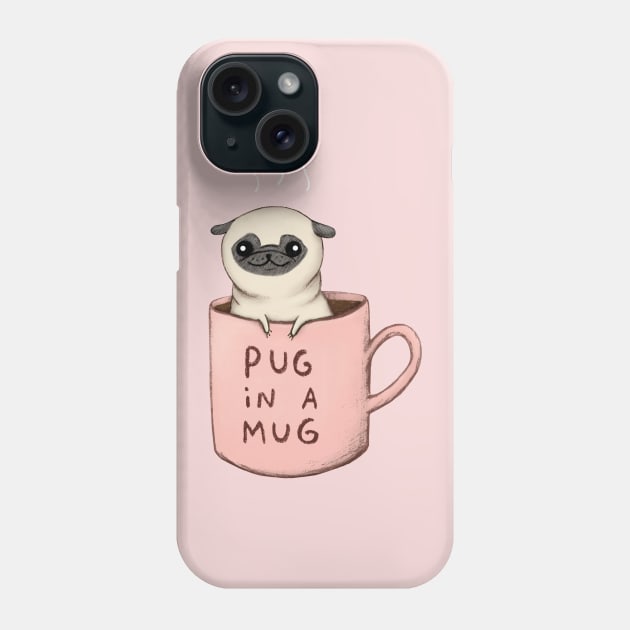 Pug in a Mug Phone Case by Sophie Corrigan