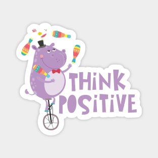 Think Positive: Juggling Hippo Magnet