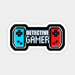 Detective Gamer - 8-bit Retro Pixel Classic Nostalgia Video Games Magnet