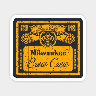 Vintage Brew Crew Beer Magnet