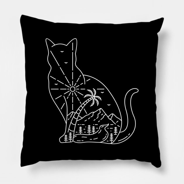 Cat 3 Pillow by VEKTORKITA