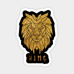 King Lion Golden Design Magnet