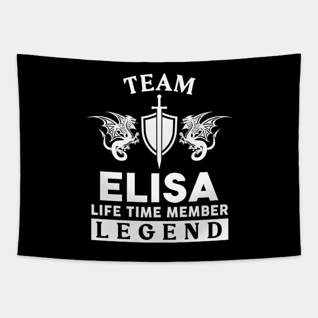 Elisa Name T Shirt - Elisa Life Time Member Legend Gift Item Tee Tapestry by unendurableslemp118