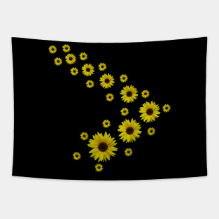 sunflower, sunflowers, flowers, blooming Tapestry