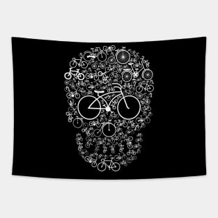 Bicycle Skull Tapestry