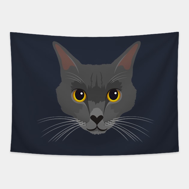 Korat cat Tapestry by giddyaunt