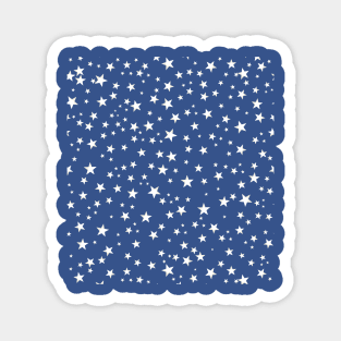 Shining golden and white stars Magnet