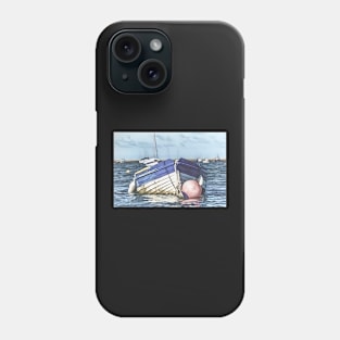 Boat and Buoy Digital Art Phone Case