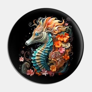 Seahorse Rainbow Pin