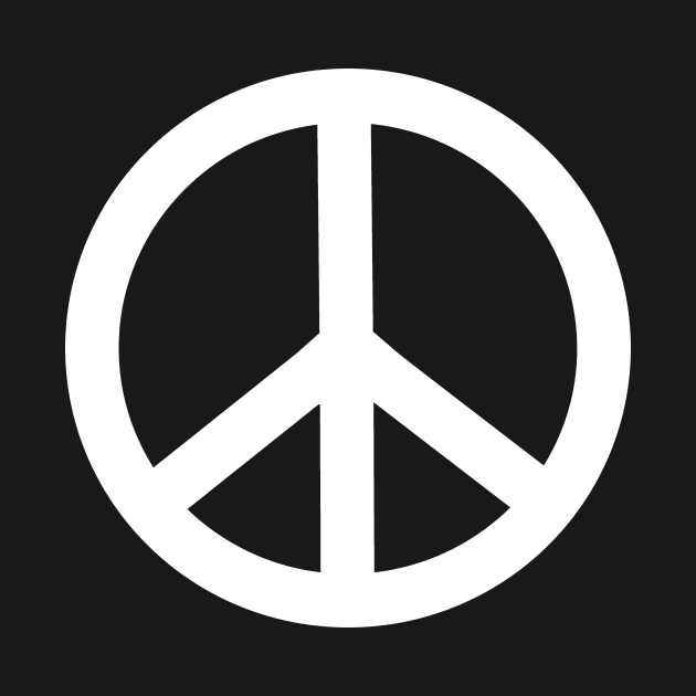 PEACE Sign White Retro by SartorisArt1