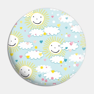 Cute clouds - baby pattern Pin