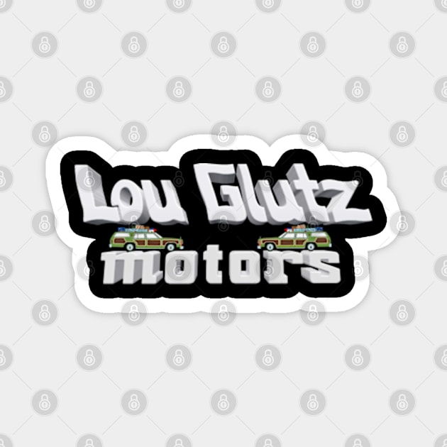 Lou Glutz Motors 3D with Family Trucksters! Magnet by RetroZest