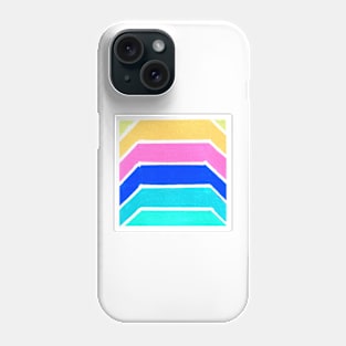 Inverted Rainbow Geometric Abstract Acrylic Painting I Phone Case