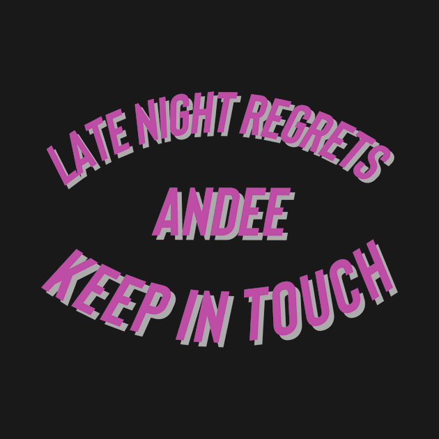 Late Night Regrets Circle Design by Andee