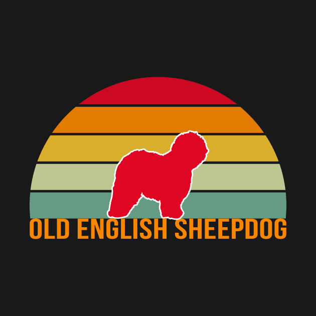 Old English Sheepdog Vintage Silhouette by khoula252018