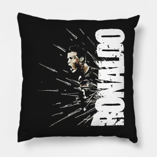 cristiano ronaldo hand drawing graphic design by ironpalette Pillow
