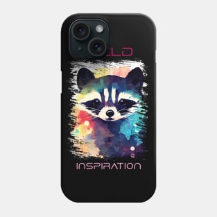 Raccoon Wild Nature Animal Colors Art Painting Phone Case