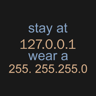 Stay At 127. 0. 0. 1 Wear A 255. 255. 255 .0 T-Shirt