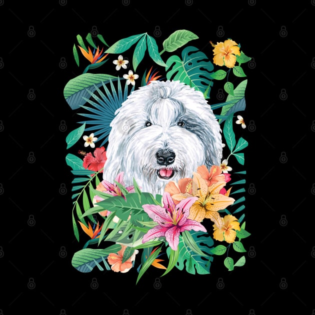 Tropical Old English Sheepdog by LulululuPainting