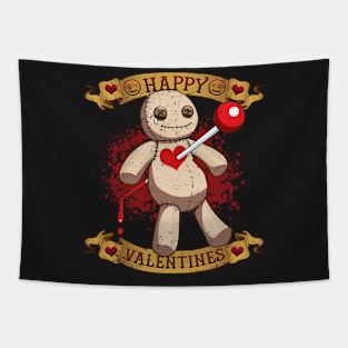 Happy Valentines Voodoo Doll Tapestry