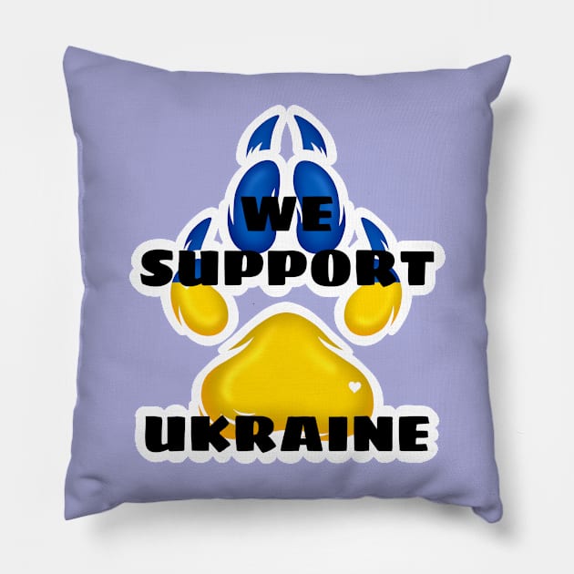 We Support Ukraine! Pillow by YashaSnow