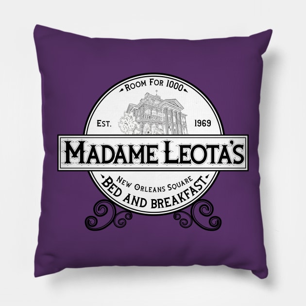 Madame Leota's B&B - California Haunted Mansion Pillow by WearInTheWorld