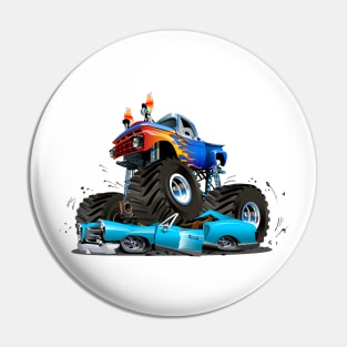 Cartoon monster truck Pin