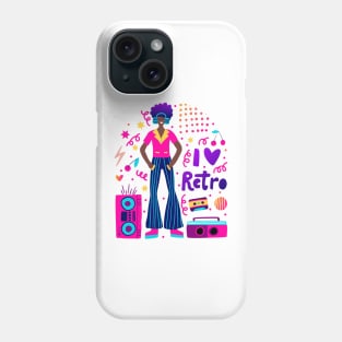 country music I love retro Phone Case