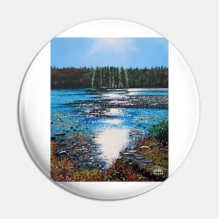 'Light Shines on Bass Lake' Pin