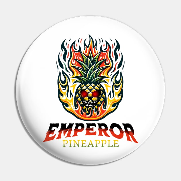 Pinapple Emperor Pin by mieeewoArt