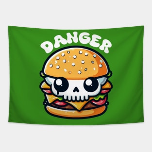 Burger Skull Tapestry