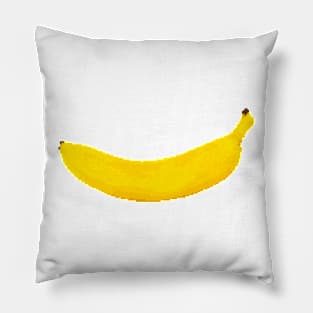 Yellow pixelated banana isolated Pillow