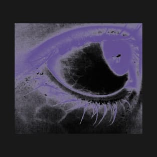 Purple Eye Edit - Relief Print Style - Photo T-Shirt