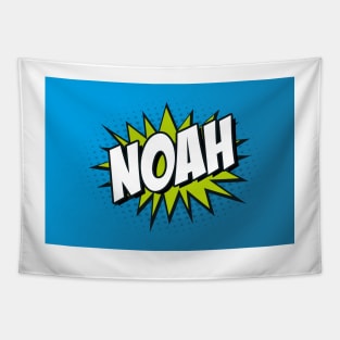 Personalised 'Noah' Kapow Wow Cartoon Comic Style Design Tapestry