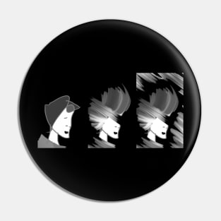 Lady in black and white Pin