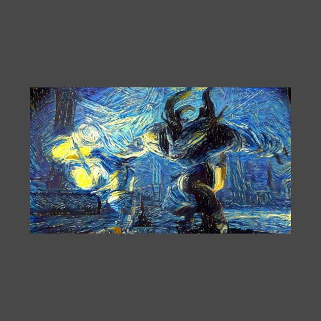 Dragon Age Origins The Warden vs Ogre Starry Night by Starry Night