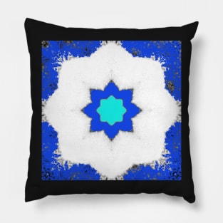 blue winter abstract pattern Pillow