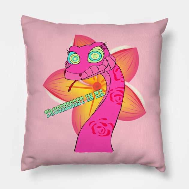 Pink Kaa - Trussssssst In Me (hypnoeyes) Pillow by FFSteF09