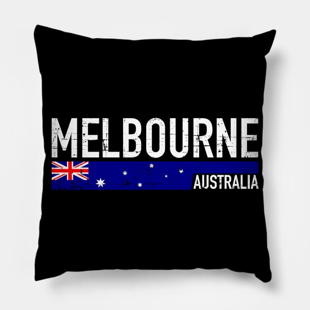 Melbourne Australia Pillow by Designzz