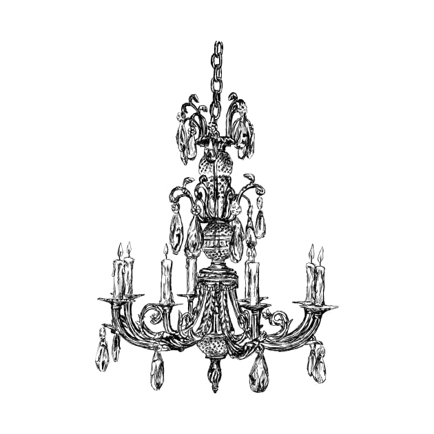 Chandelier print by rachelsfinelines