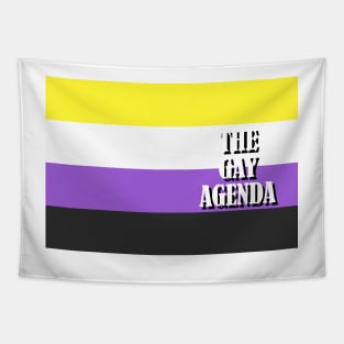 The Gay Agenda - Nonbinary Flag Tapestry